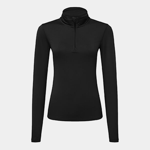 Women’s recycled long sleeve brushed back ¼ zip top Thumbnail